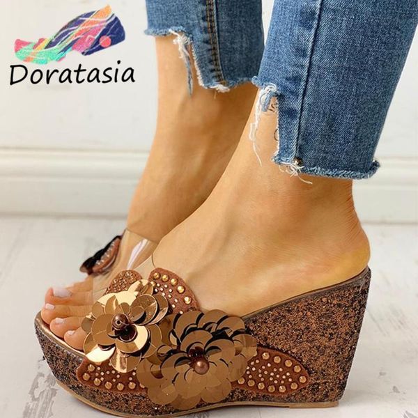 doratasia for dropship women flower shoes high wedges platform new sandals women open toe bling summer sandals, Black
doratasia for dropship women flower shoes high wedges platform new sandals women open toe bling summer sandals, Black