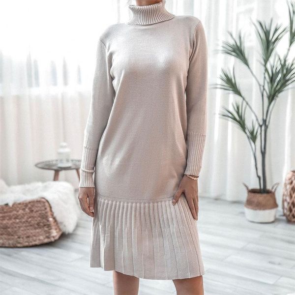 casual dresses womens fashion turtleneck long sleeve sweater pleated dress winter knitted knee-length, Black;gray
casual dresses womens fashion turtleneck long sleeve sweater pleated dress winter knitted knee-length, Black;gray