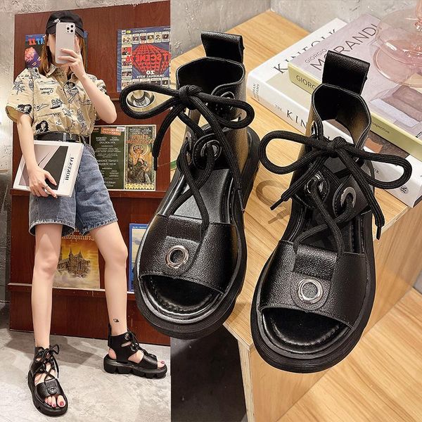 sandals thick-soled sports women's summer 2021 female joker increased fairy wind fashion fish mouth strap gladiator, Black
sandals thick-soled sports women's summer 2021 female joker increased fairy wind fashion fish mouth strap gladiator, Black