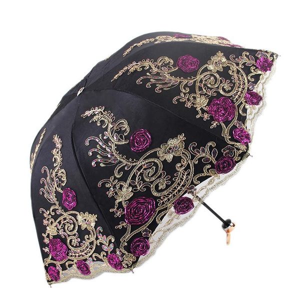 umbrellas sun protection lace parasol decorative folding non-uv windproof umbrella 
umbrellas sun protection lace parasol decorative folding non-uv windproof umbrella