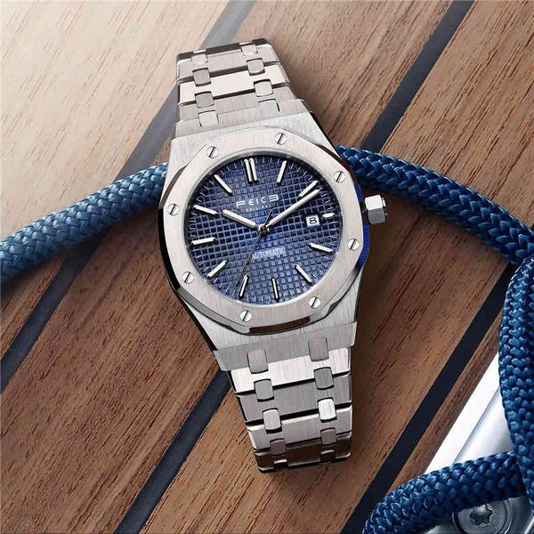 feice design superior quality men's luxury mechanical casual watch sapphire crystal luminous hands sports wristwatch, Slivery;brown
feice design superior quality men's luxury mechanical casual watch sapphire crystal luminous hands sports wristwatch, Slivery;brown