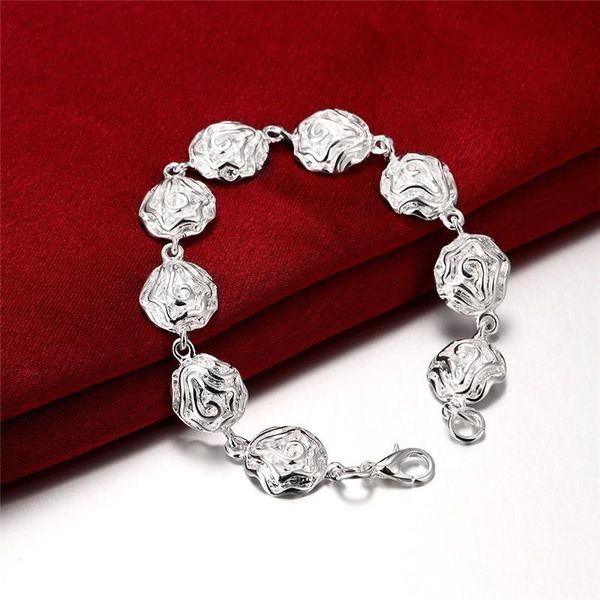 link, chain rose lady girl gift wholesale charm bracelet men silver color jewelry flower christmas smth135, Black
link, chain rose lady girl gift wholesale charm bracelet men silver color jewelry flower christmas smth135, Black