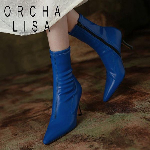 boots 2021 brand stretched ankle for women thin heels .5cm spring autum lady party booties botas mujer, Black
boots 2021 brand stretched ankle for women thin heels .5cm spring autum lady party booties botas mujer, Black