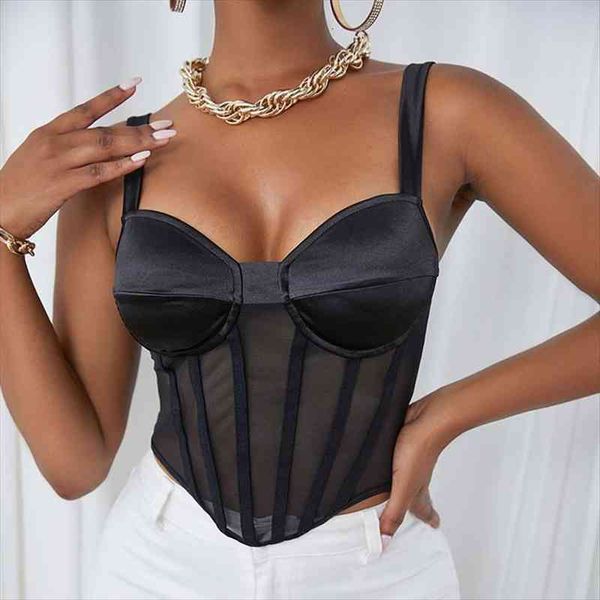 satin bustier crop womens camis sleeveless solid irregular mesh boned corset ladies casual tank cropped streetwear, White
satin bustier crop womens camis sleeveless solid irregular mesh boned corset ladies casual tank cropped streetwear, White