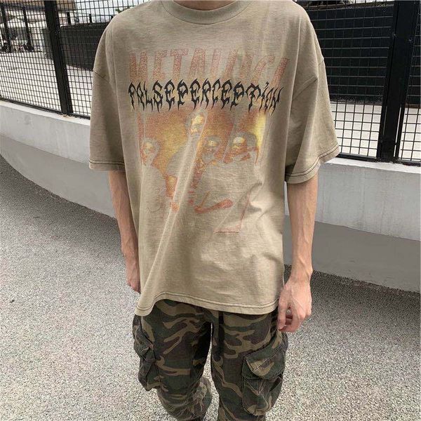 brand high version fashion brand vintage portrait high street hip hop loose wash make old tie dye short sleeve t-shirt, White;black
brand high version fashion brand vintage portrait high street hip hop loose wash make old tie dye short sleeve t-shirt, White;black