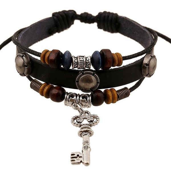 charm bracelets european and american fashion men's beaded leather bracelet rivet wood beads alloy jewelry gifts, Golden;silver
charm bracelets european and american fashion men's beaded leather bracelet rivet wood beads alloy jewelry gifts, Golden;silver