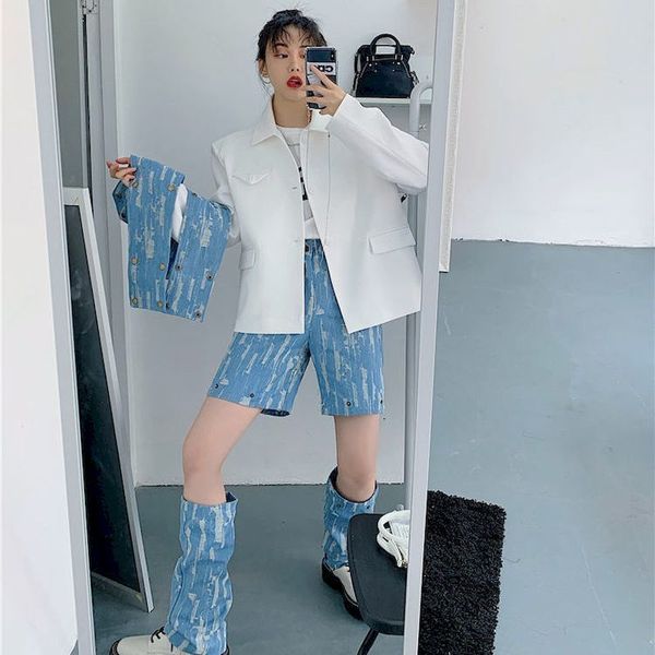 2021 new small jacket + detachable long seam and short two-wear niche design suit feminine tender sense two-piece x23c, Gray
2021 new small jacket + detachable long seam and short two-wear niche design suit feminine tender sense two-piece x23c, Gray