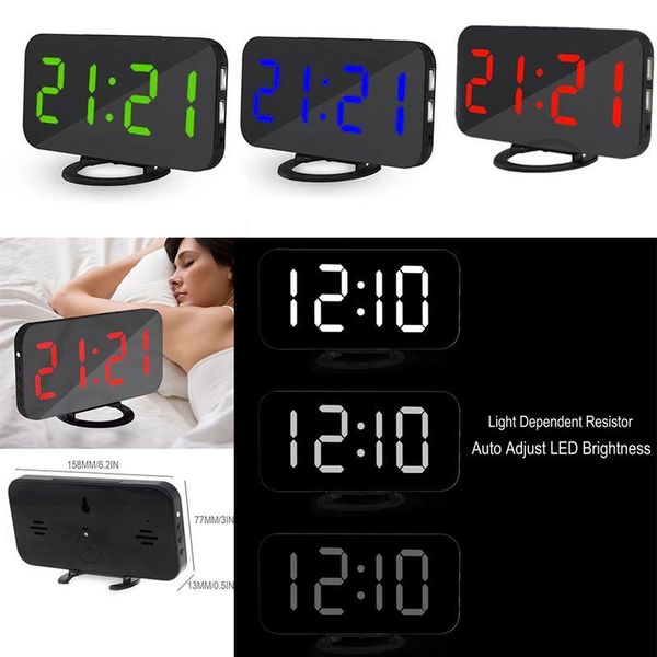 1pc digital led clock usb cable digital alarm clock led mirror multifunction display time table desknight light
1pc digital led clock usb cable digital alarm clock led mirror multifunction display time table desknight light
