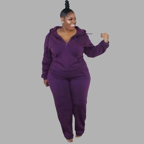 plus size tracksuits pants suits sweatsuits solid color zipper hooded pocket fashion women clothing two piece sets wholesale drop, Black
plus size tracksuits pants suits sweatsuits solid color zipper hooded pocket fashion women clothing two piece sets wholesale drop, Black