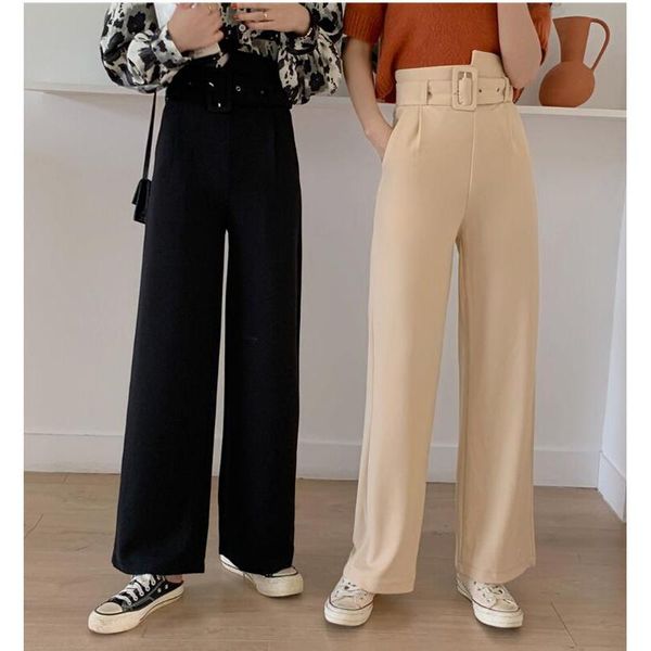 women's pants & capris 2021 autumn winter women high waist straight pockets formal lady ankle-length with belt harem trousers cl694, Black;white
women's pants & capris 2021 autumn winter women high waist straight pockets formal lady ankle-length with belt harem trousers cl694, Black;white