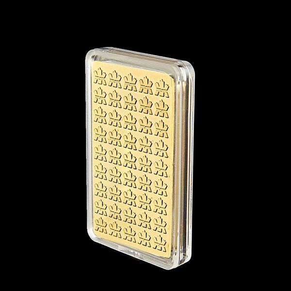 2pcs non magnetic metal craft 1oz gold plated bar and composite badge maple leaf pure 999.9 commemorative coin collection
2pcs non magnetic metal craft 1oz gold plated bar and composite badge maple leaf pure 999.9 commemorative coin collection