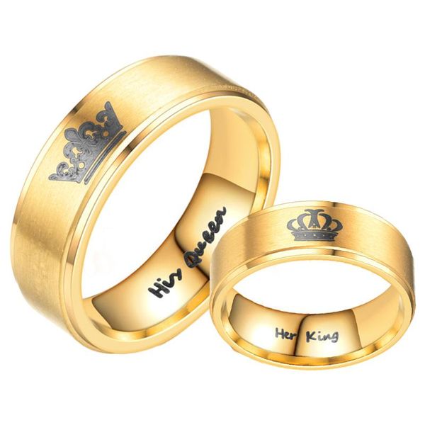 wedding rings 2021 fashion jewelry her king and his queen stainless steel couple for women men , exquisite gift lover, Slivery;golden
wedding rings 2021 fashion jewelry her king and his queen stainless steel couple for women men , exquisite gift lover, Slivery;golden