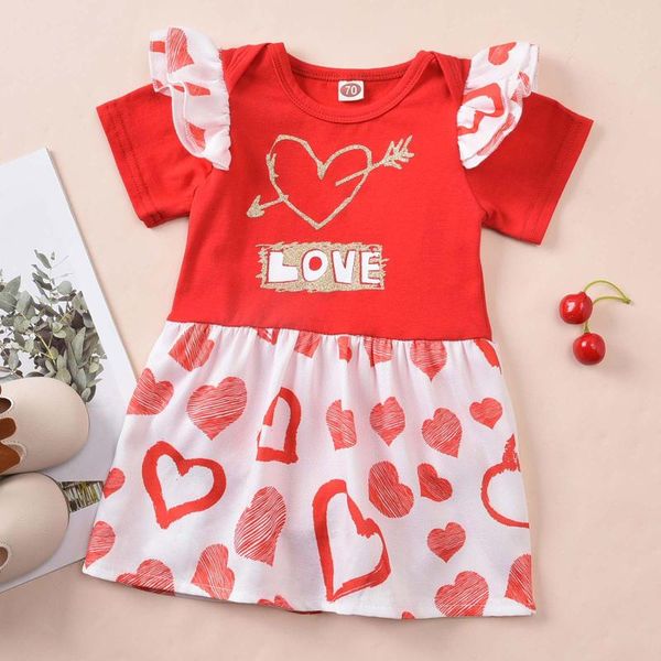 girl's dresses love heart cartoon print baby girls princess dress for kids summer floral toddler valentine party clothing vestido, Red;yellow
girl's dresses love heart cartoon print baby girls princess dress for kids summer floral toddler valentine party clothing vestido, Red;yellow