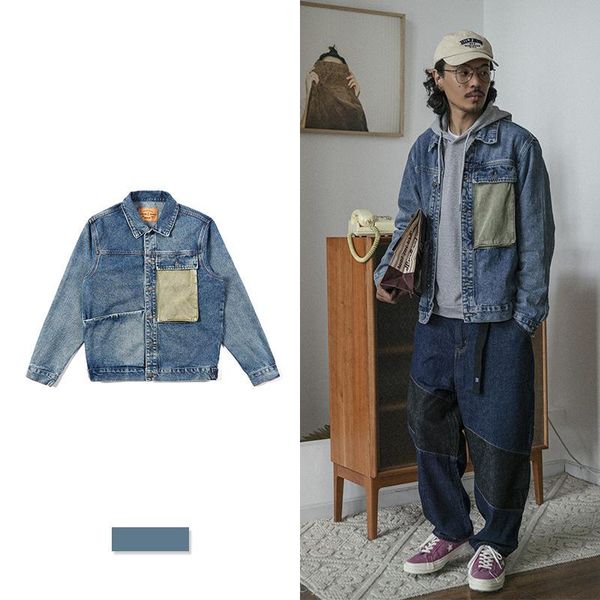 men's vests japanese retro trend denim jacket wash stitching pocket tooling loose coat, Black;white
men's vests japanese retro trend denim jacket wash stitching pocket tooling loose coat, Black;white