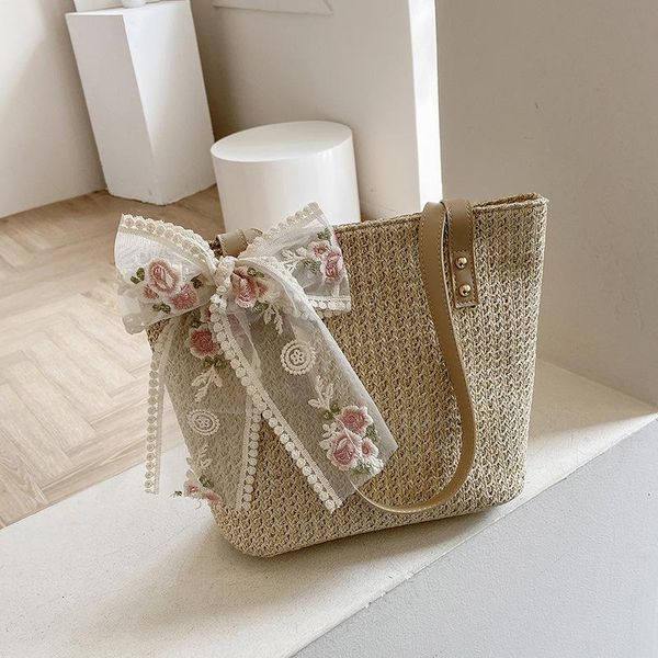 evening bags weave straw shoulder bag for women 2021 lace bow casual large capacity tote female beach handag fashion summer
evening bags weave straw shoulder bag for women 2021 lace bow casual large capacity tote female beach handag fashion summer