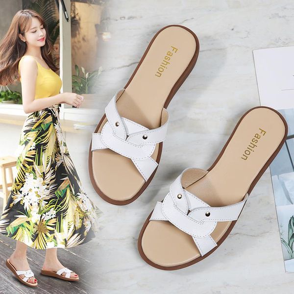 slippers summer women style fashion breathable flats slides cute leather flip flops comfortable wedge sandals ladies shoes, Black
slippers summer women style fashion breathable flats slides cute leather flip flops comfortable wedge sandals ladies shoes, Black