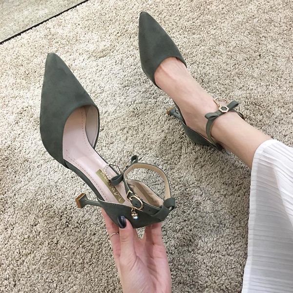 women's shoes sandals pointed 2021 new spring fashion word buckle with stiletto heels, Black
women's shoes sandals pointed 2021 new spring fashion word buckle with stiletto heels, Black