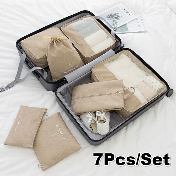 7pcs set travel bags set waterproof packing cube portable clothing sorting organizer hand luggage accessory product
7pcs set travel bags set waterproof packing cube portable clothing sorting organizer hand luggage accessory product
