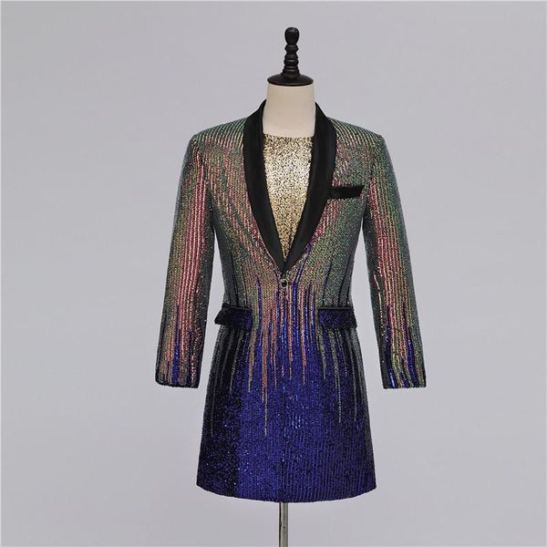 men's suits & blazers 2021 autumn gradient color men's sequined long suit jacket youth large size green fruit collar slim magician, White;black
men's suits & blazers 2021 autumn gradient color men's sequined long suit jacket youth large size green fruit collar slim magician, White;black