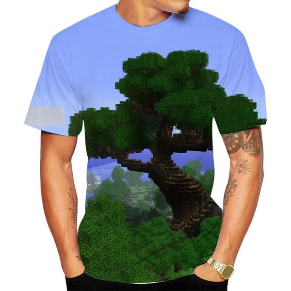 Printed green big tree pattern men's 3D T-shirt short-sleeved party top street crew neck summer Minecraft, White;black
Printed green big tree pattern men's 3D T-shirt short-sleeved party top street crew neck summer Minecraft, White;black