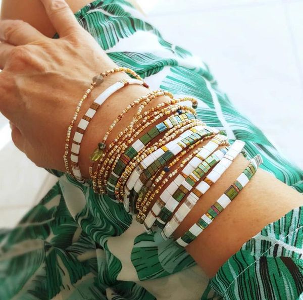 charm bracelets c.quanchi fall miyuki jewelry handmade tila beaded bracelet for women fashion colorful stretch beads, Golden;silver
charm bracelets c.quanchi fall miyuki jewelry handmade tila beaded bracelet for women fashion colorful stretch beads, Golden;silver