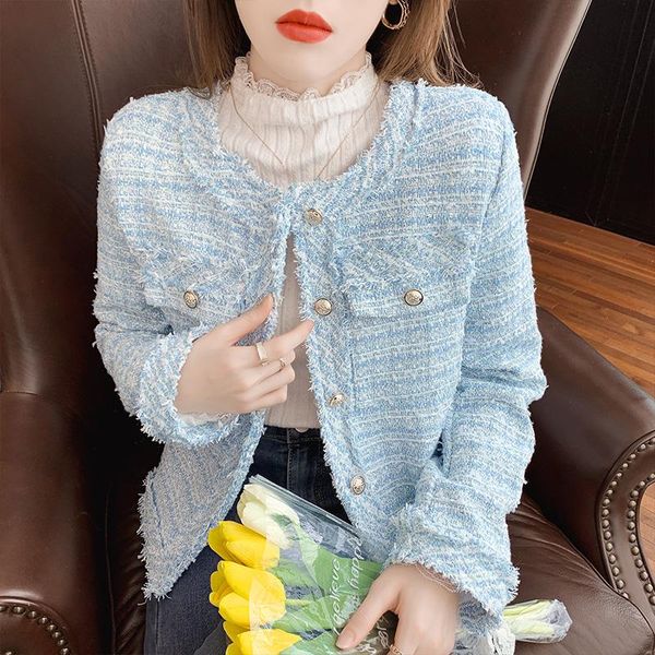 women's jackets small fragrant tweed short jacket women autumn winter korean style casual all-match single breasted coat ladies outerwe, Black;brown
women's jackets small fragrant tweed short jacket women autumn winter korean style casual all-match single breasted coat ladies outerwe, Black;brown