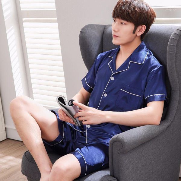 men's sleepwear navy blue mens nightwear 2pc shirt pants sleep pajamas sets summer rayon silk nightgown short robe clothes l - xxxl, Black;brown
men's sleepwear navy blue mens nightwear 2pc shirt pants sleep pajamas sets summer rayon silk nightgown short robe clothes l - xxxl, Black;brown
