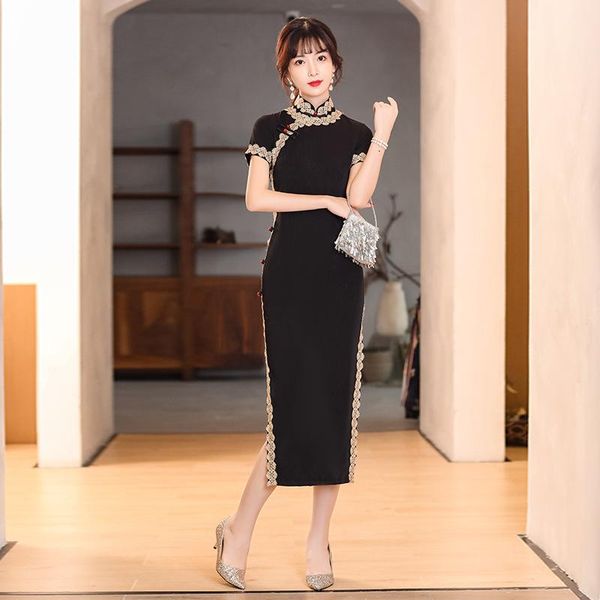 ethnic clothing vestidos improves lace patchwork qipao classic mandarin collar oriental cheongsams elegant slim chinese dress women banquet, Red
ethnic clothing vestidos improves lace patchwork qipao classic mandarin collar oriental cheongsams elegant slim chinese dress women banquet, Red