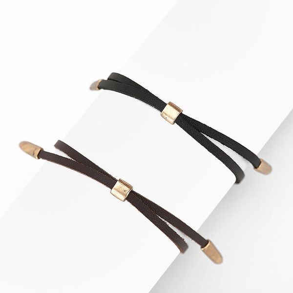 charm bracelets concise fashion joker couple bracelet suede metal accessories for men and women, Golden;silver
charm bracelets concise fashion joker couple bracelet suede metal accessories for men and women, Golden;silver