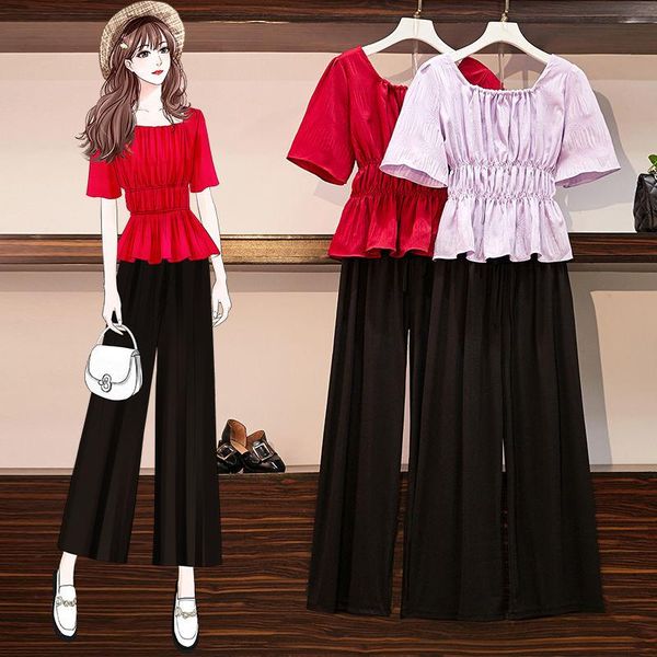 2021 summer womail tracksuit women summer casual office cute set t shirt +wide leg long pant suit elegant women suit z255, Gray
2021 summer womail tracksuit women summer casual office cute set t shirt +wide leg long pant suit elegant women suit z255, Gray