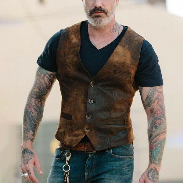 men's vests autumn fashion men's leather jacket vest solid color sleeveless button motorcycle distressed cool men clothing, Black;white
men's vests autumn fashion men's leather jacket vest solid color sleeveless button motorcycle distressed cool men clothing, Black;white