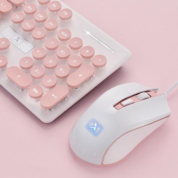 pink retro wired gaming keyboard and mouse kit round keycap steampunk keyboard multimedia button 1800dpi mouse for pc laptop
pink retro wired gaming keyboard and mouse kit round keycap steampunk keyboard multimedia button 1800dpi mouse for pc laptop