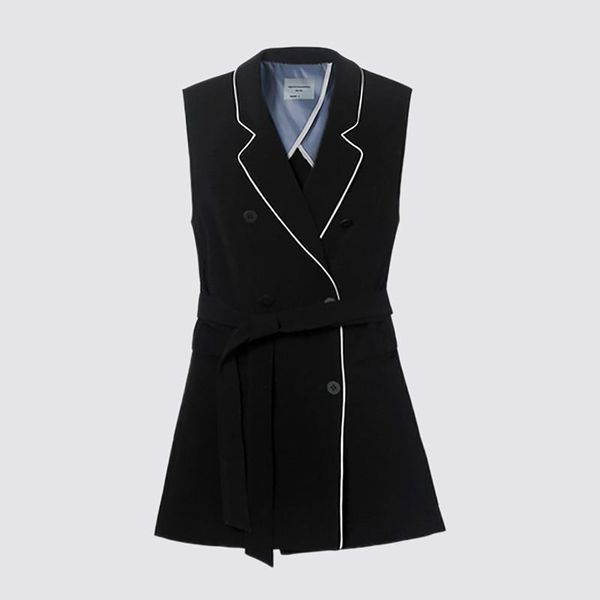 women's vests sleeveless suit medium and long style horse clip women euro american bordered thin vest fashion wardrobe waistcoat, Black;white
women's vests sleeveless suit medium and long style horse clip women euro american bordered thin vest fashion wardrobe waistcoat, Black;white