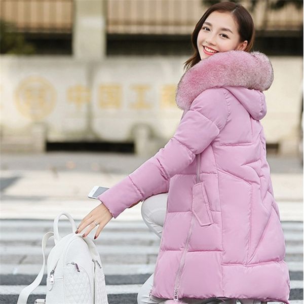 new korean a-line winter wear big feather collar down cotton padded clothes women's middle and long thickened fashion maternity, Black
new korean a-line winter wear big feather collar down cotton padded clothes women's middle and long thickened fashion maternity, Black