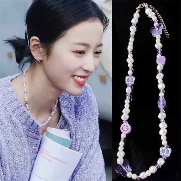chokers zhou yutong same paragraph purple butterfly love color beaded necklace beautiful small fresh niche design women's clavicle chai, Golden;silver
chokers zhou yutong same paragraph purple butterfly love color beaded necklace beautiful small fresh niche design women's clavicle chai, Golden;silver