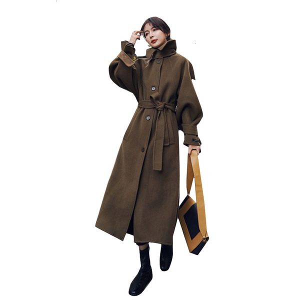 women's jackets autumn winter fashion long wool coat women korean single-breasted lace up solid woolen jacket female loose ov yzg9, Black;brown
women's jackets autumn winter fashion long wool coat women korean single-breasted lace up solid woolen jacket female loose ov yzg9, Black;brown