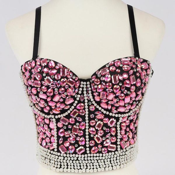 women's tanks & camis luxury pink diamond beading vest summer pearls strap corselet women push up night club bralette bra dance cropped, White
women's tanks & camis luxury pink diamond beading vest summer pearls strap corselet women push up night club bralette bra dance cropped, White
