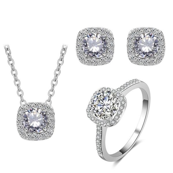 earrings & necklace cocom simple style cute jewelry sets for women girls clear cubic zirconia pendant necklace/stud earrings/ring 3 piec, Silver
earrings & necklace cocom simple style cute jewelry sets for women girls clear cubic zirconia pendant necklace/stud earrings/ring 3 piec, Silver