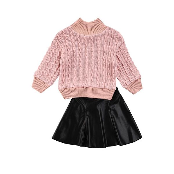 clothing sets 2021 kids baby fashion girl fall twist knitted pink solid long sleeve turtlenck sweater+leather pleated skirt 0-6years, White
clothing sets 2021 kids baby fashion girl fall twist knitted pink solid long sleeve turtlenck sweater+leather pleated skirt 0-6years, White