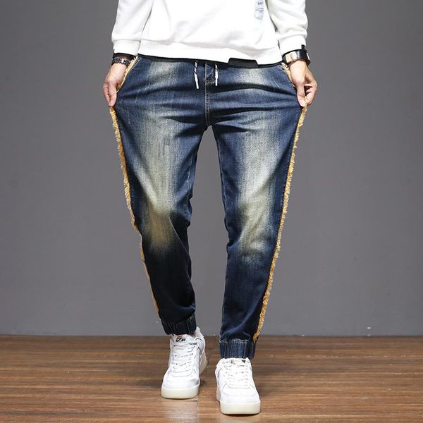 men's jeans stretch joggers denim version of sweatpants elastic drawstring waist patch pockets design, Blue
men's jeans stretch joggers denim version of sweatpants elastic drawstring waist patch pockets design, Blue