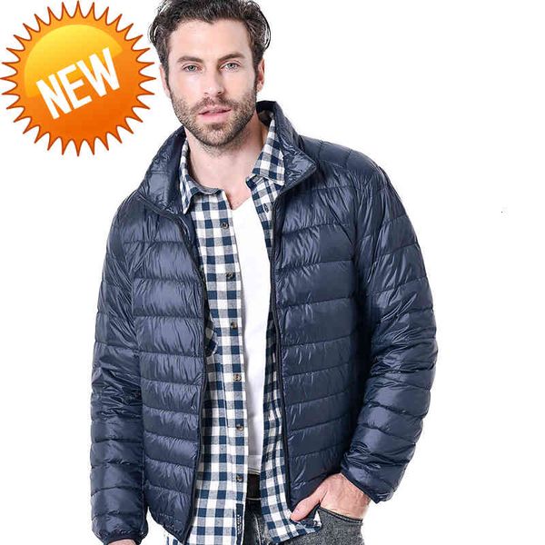 main body winter men's down jacket stands slim long sleeve light short sports white duck veet, Black
main body winter men's down jacket stands slim long sleeve light short sports white duck veet, Black