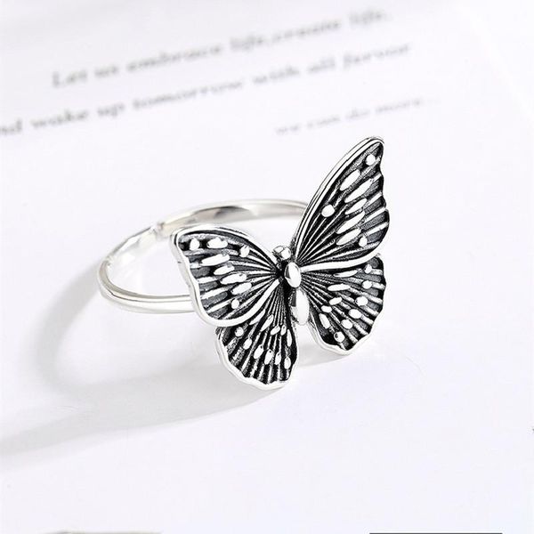 cluster rings s925 silver retro butterfly ring ladies craft fashion cold wind jewelry, Golden;silver
cluster rings s925 silver retro butterfly ring ladies craft fashion cold wind jewelry, Golden;silver