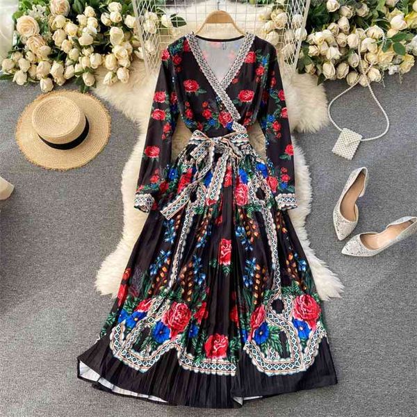 spring fall fashion cross printted long dress temperament vestidos female v-neck sashes bow holiday 210525, Black;gray
spring fall fashion cross printted long dress temperament vestidos female v-neck sashes bow holiday 210525, Black;gray