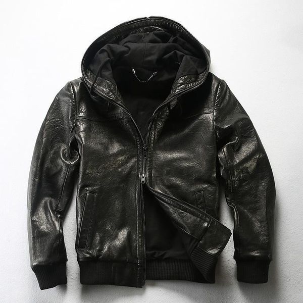 men's leather & faux hooded black 2021 genuine motorcycle jacket classic thick cowhide riding biker jackets russia winter coat free
men's leather & faux hooded black 2021 genuine motorcycle jacket classic thick cowhide riding biker jackets russia winter coat free
