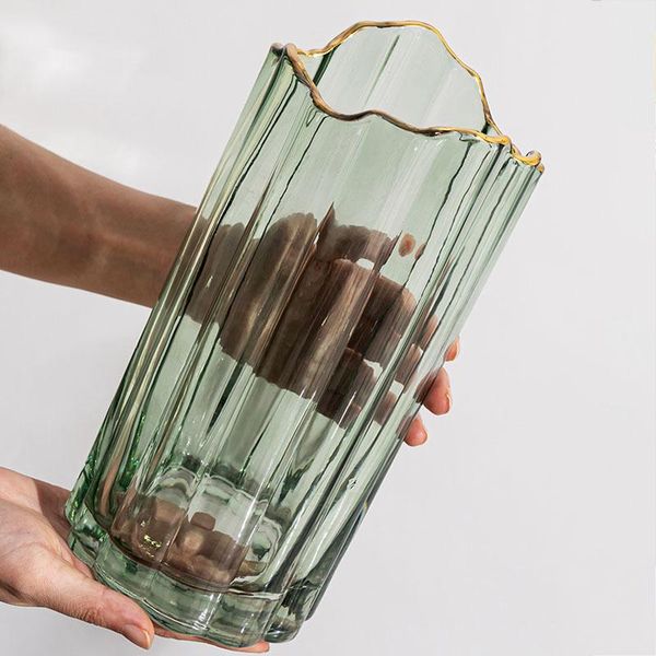 vases modern minimalist gold transparent glass vase decoration living room flower arrangement soft hydroponic device
vases modern minimalist gold transparent glass vase decoration living room flower arrangement soft hydroponic device