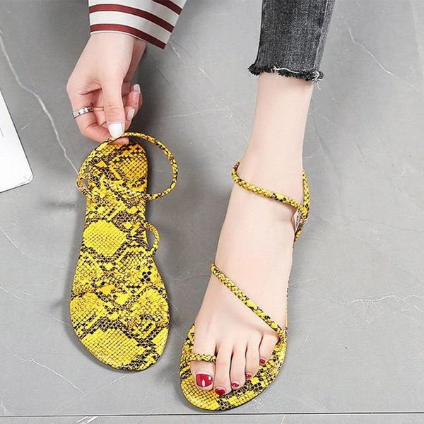 women summer sandals clip toe fashion woman snakeskin pattern flat sandals ladies ankle back strap plus size female footwear, Black
women summer sandals clip toe fashion woman snakeskin pattern flat sandals ladies ankle back strap plus size female footwear, Black