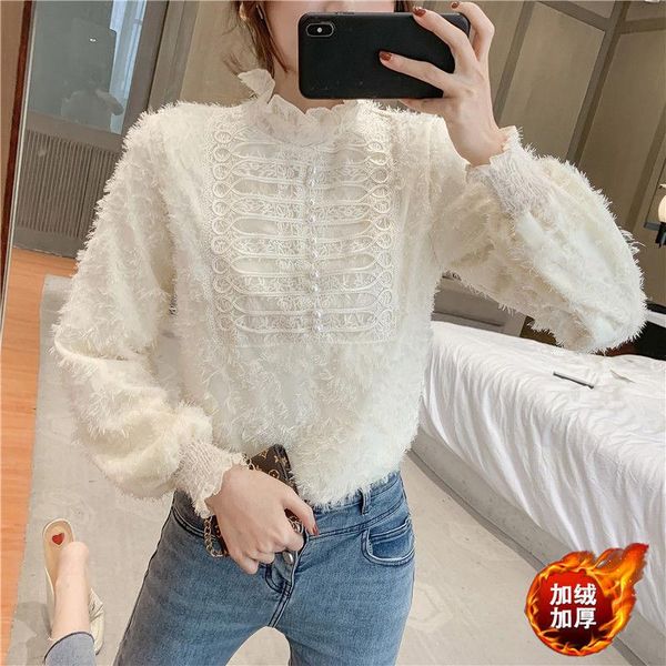 women's blouses & shirts blouse women shirt lace autumn and winter lantern sleeve loose long blusas mujer de moda, White
women's blouses & shirts blouse women shirt lace autumn and winter lantern sleeve loose long blusas mujer de moda, White
