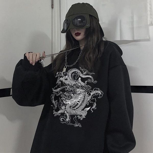 women's hoodies & sweatshirts vintage hoodie sweatshirt oversized streetwear casual winter autumn grunge coat gothic dragon print women, Black
women's hoodies & sweatshirts vintage hoodie sweatshirt oversized streetwear casual winter autumn grunge coat gothic dragon print women, Black