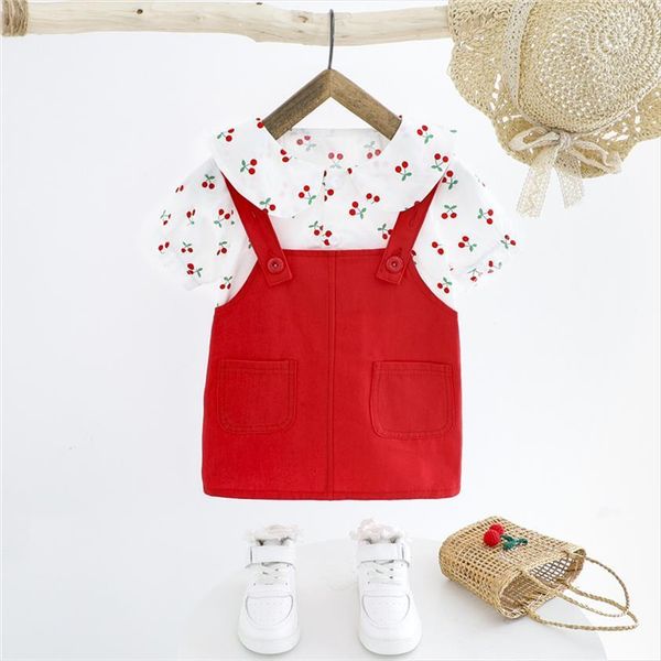 summer baby girls clothing sets toddler infant cherry short sleeve dress children kids vacation clothes outfit, White
summer baby girls clothing sets toddler infant cherry short sleeve dress children kids vacation clothes outfit, White