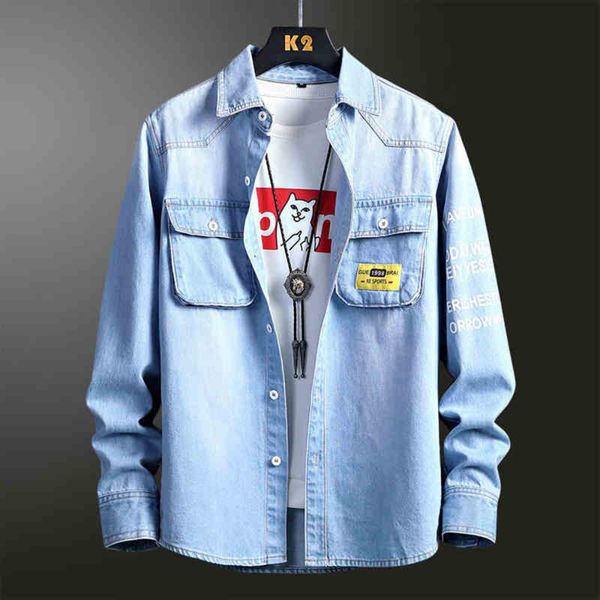 men's casual shirts long-sleeved solid denim shirt men fashion brand classic retro pocket decoration business spring and autumn, White;black
men's casual shirts long-sleeved solid denim shirt men fashion brand classic retro pocket decoration business spring and autumn, White;black